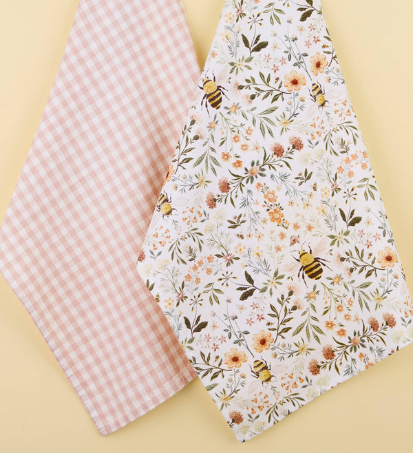 Honey Bee Meadow Printed Dishtowel