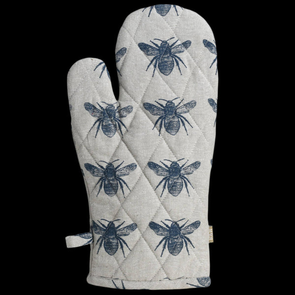Accessories & Crocks - Prussian Blue Honey Bee Oven Glove