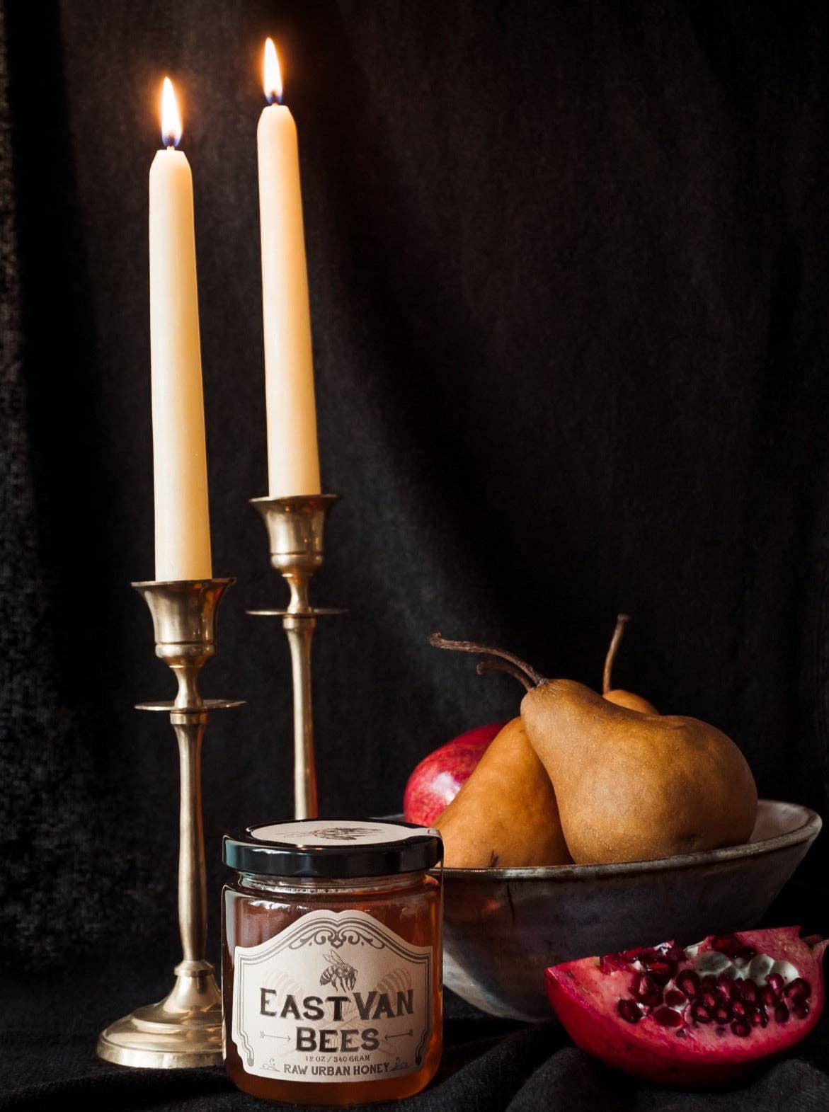 Hand-dipped beeswax taper Candles- 8"/9"/10"/11 - 1 Pair