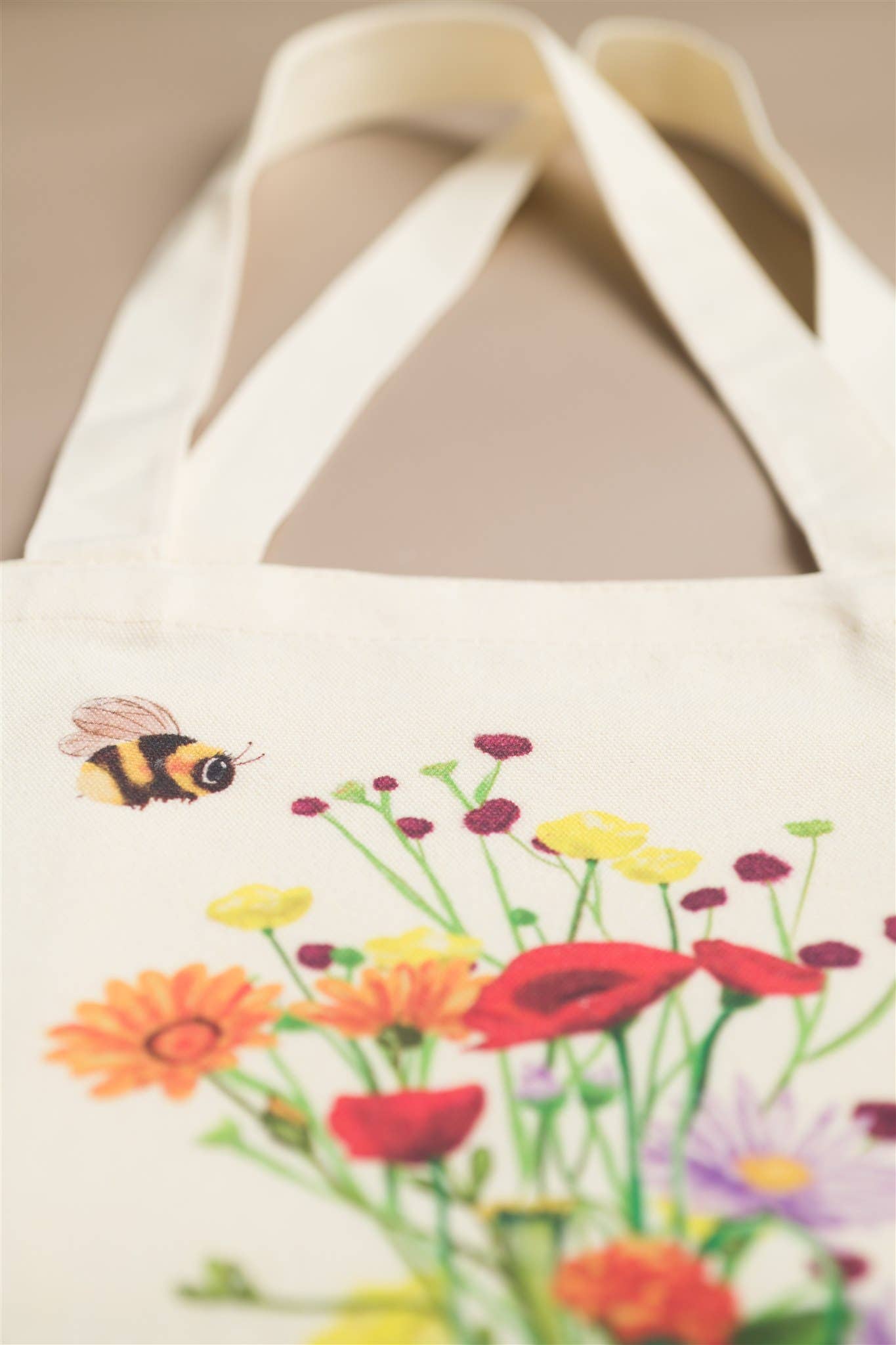 Bee and Flower Tote Bag