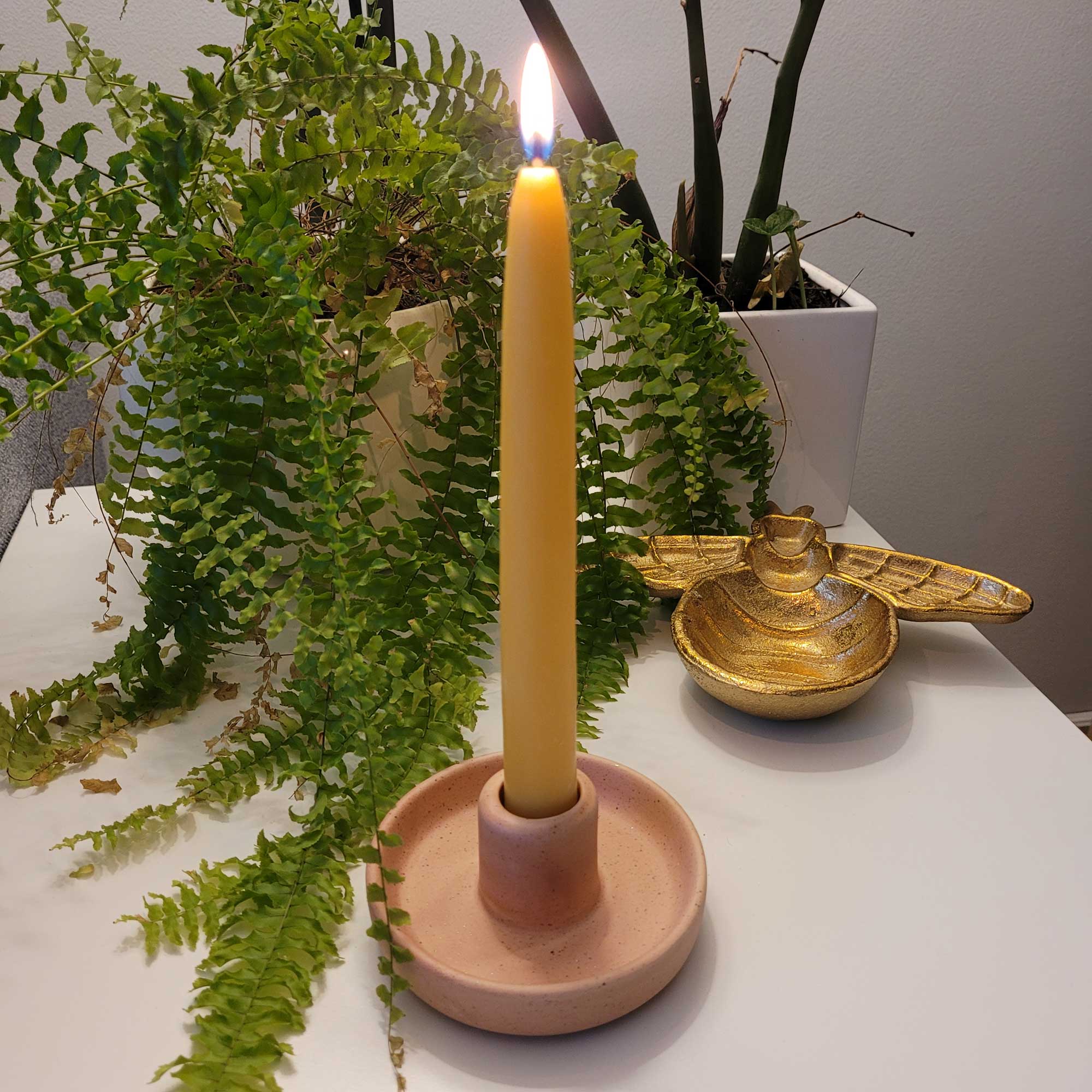 Hand-dipped beeswax taper Candles- 8"/9"/10"/11 - 1 Pair