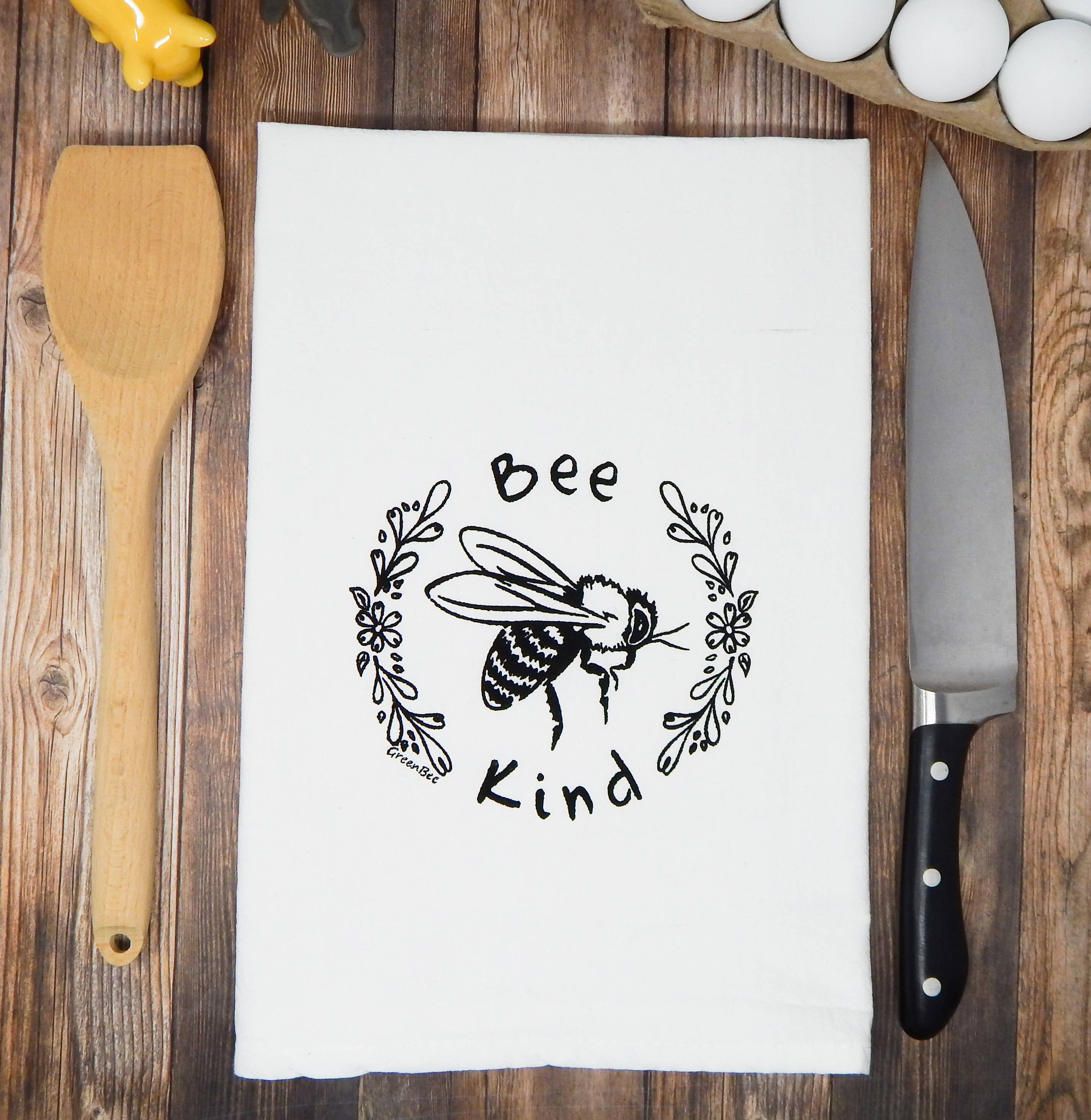 Bee Kind Spring Kitchen Tea Towel