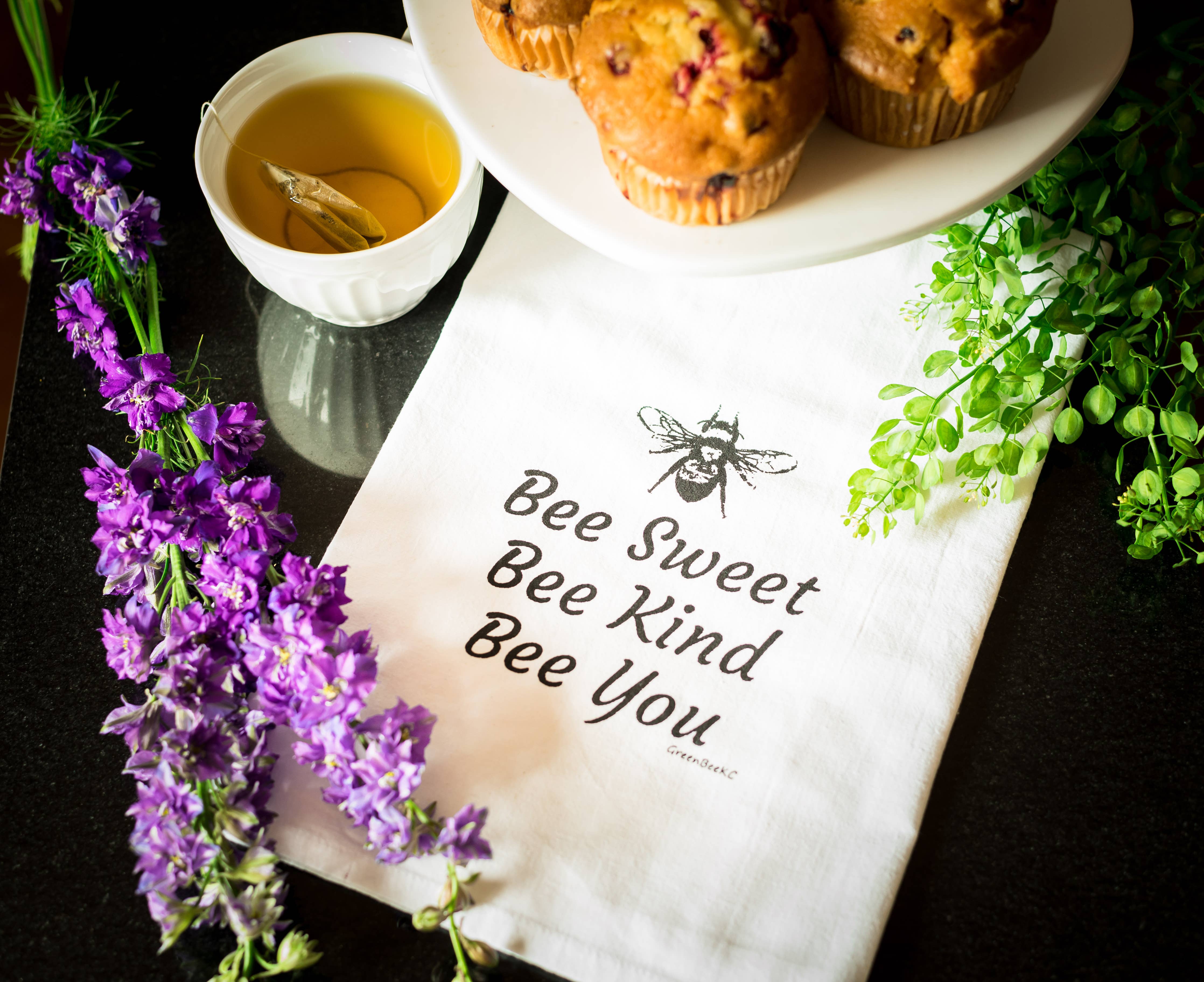 Accessories & Crocks - Bee Sweet Flour Sack Tea Towel