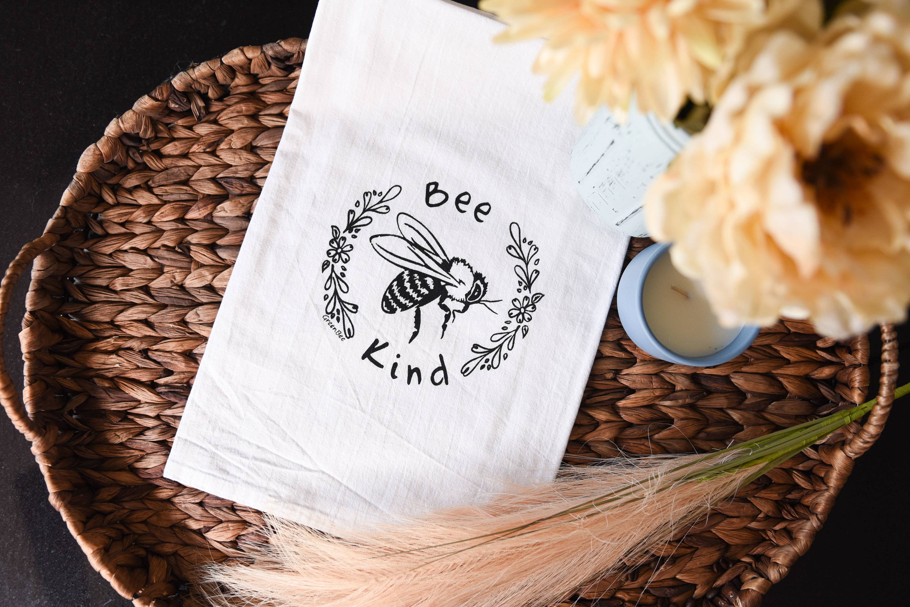 Accessories & Crocks - Bee Kind Spring Kitchen Tea Towel