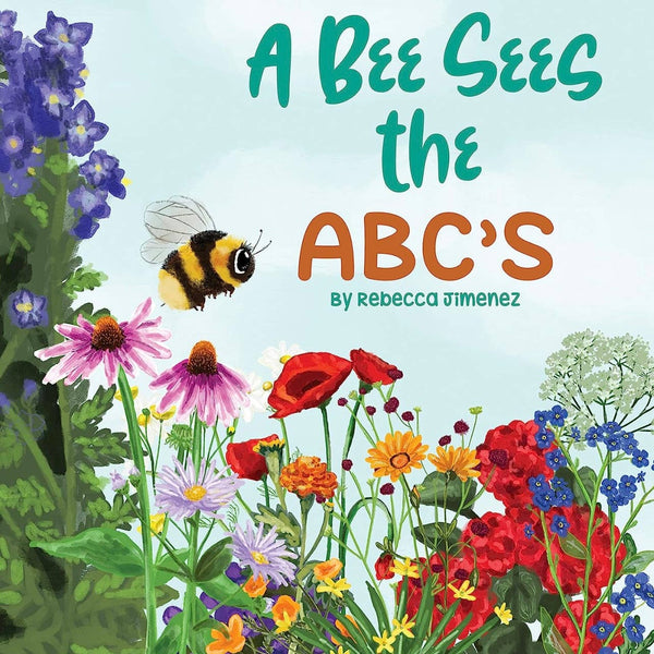 Honey - A Bee Sees The ABC's Baby Board Book - Flash Card Alphabet Book with flowers and bees.