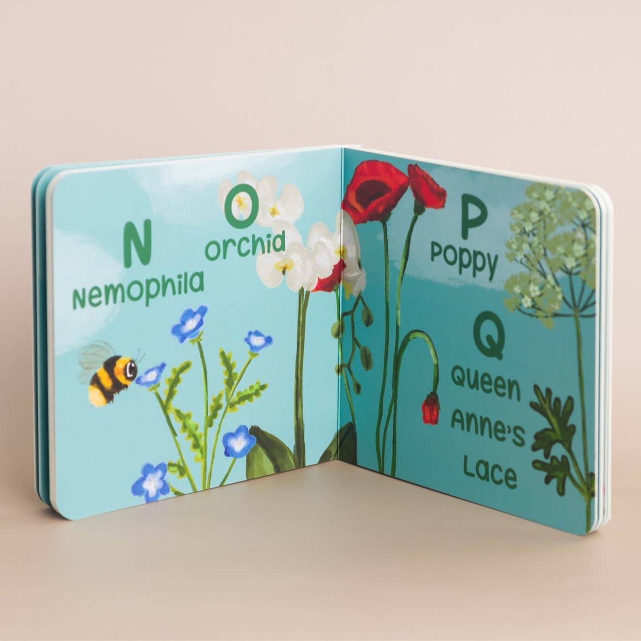 Honey - A Bee Sees The ABC's Baby Board Book view of inside pages