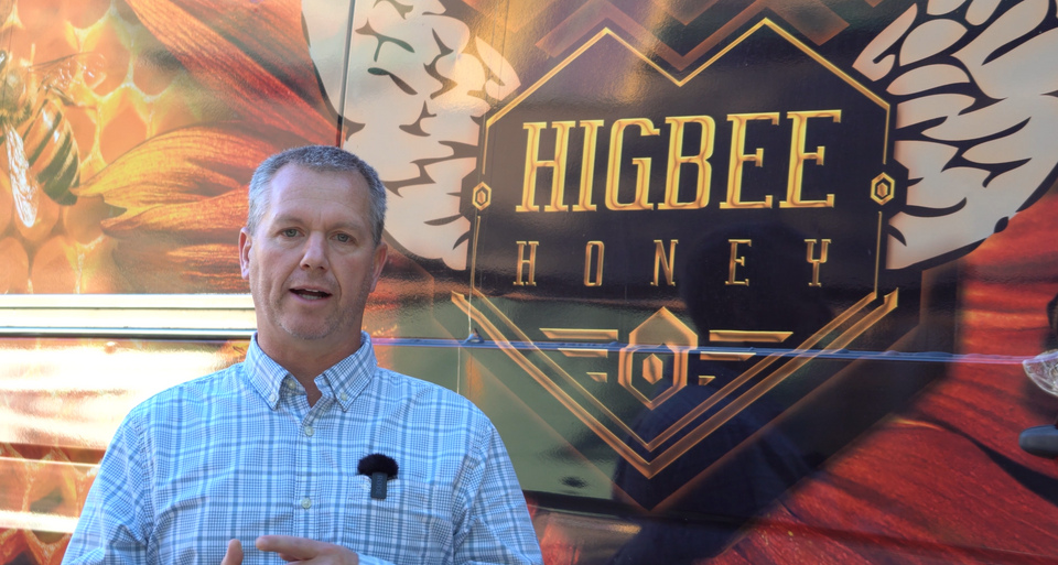 Image of Mike Higbee, owner of Higbee Honey