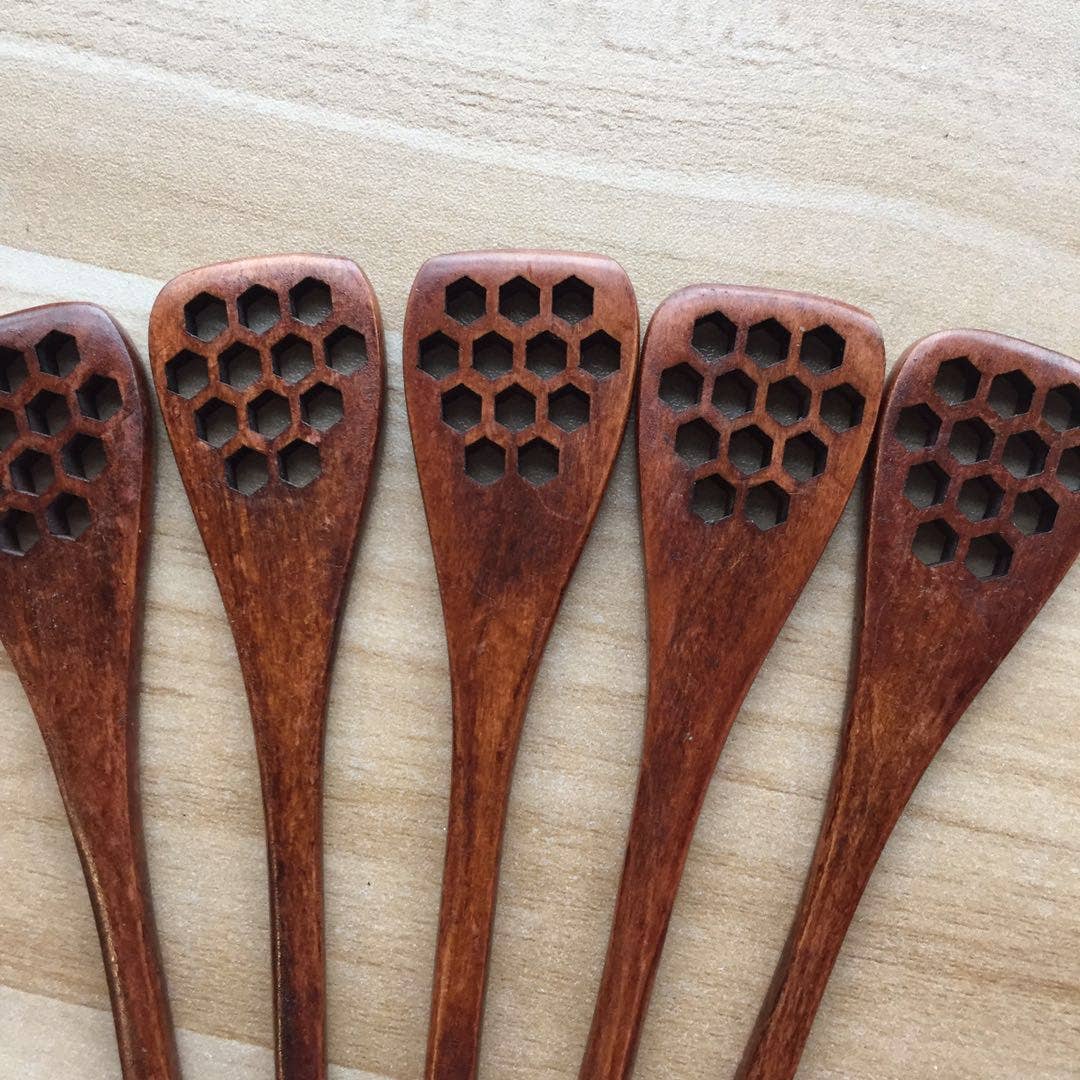 Honey Dippers With Hex Holes