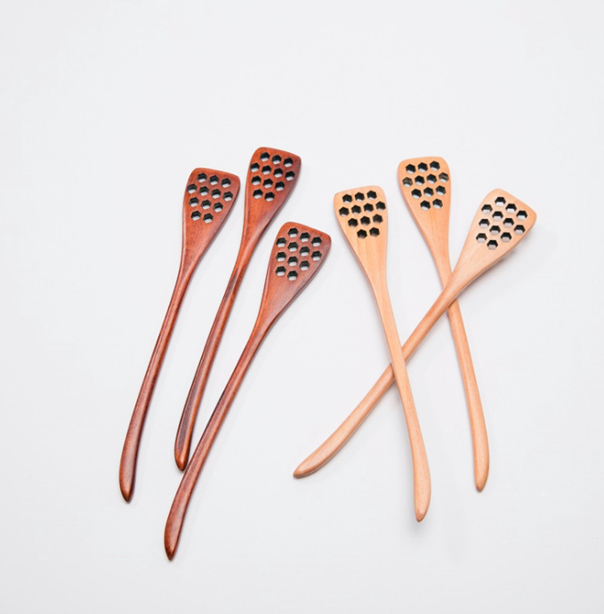 Honey Dippers With Hex Holes