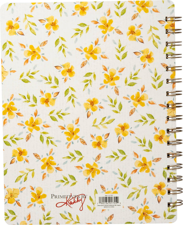 Be Happy Spiral Notebook