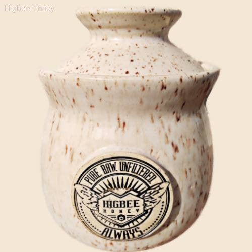 Butter crock in pale ivory